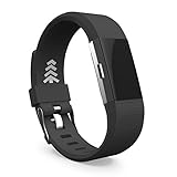 Fitbit Charge 2 Bands, Silicone and Magnetic Loop Stainless Steel Replacement Accessories for the Fitbit Charge 2, Large, Small, Universal Sizes. Multiple Colors. By Teak