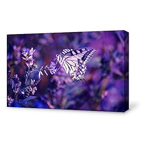 Canvas Wall Art for Living Room,Bedroom Home Artwork Paintings Romantic Lavender Ready to Hang - 12x18 inches