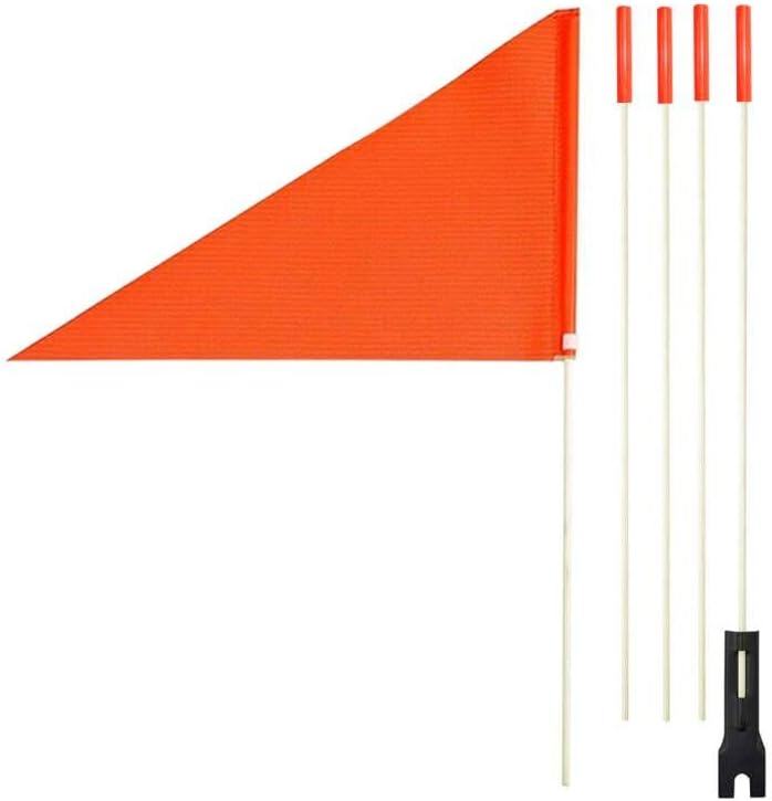 Kids' Accessories - Uelfbaby Bike Safety Flag with Pole 6 Ft Adjustable Height Heavy Duty Fiberglass Pole Polyester Full Color Tear-Resistant Waterproof Orange Safety Flag