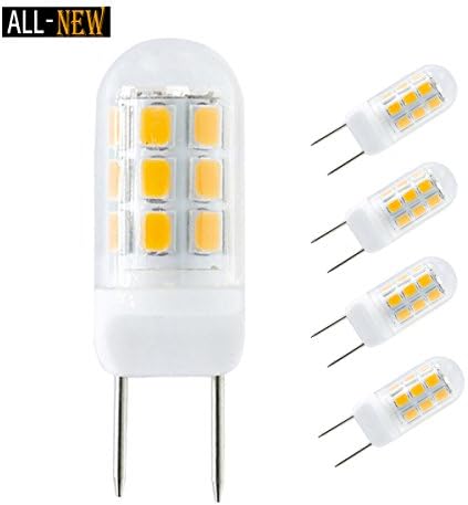 G8 LED Bulb, All-New Dimmable 3W Warm White, T4 GY8.6 LED Halogen Replacement Bulb, 350LM 35W 40W Equivalent AC110-130V Under-counter Lights (Pack of 5)
