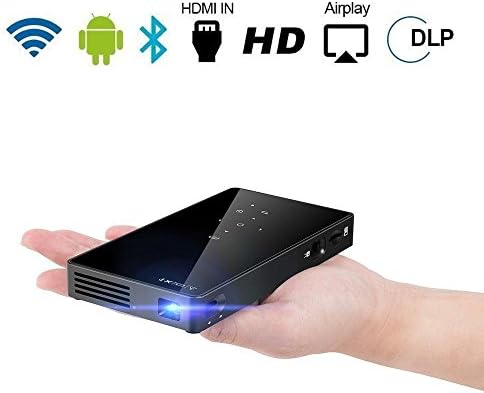 1080P Bluetooth Pocket Projector, PTVscreen 2.4G &amp; 5G Dual-band WiFi module HDMI Portable Projector for Home Theater