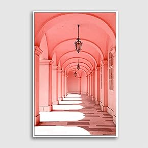 Framed Canvas Wall Art for Living Room, Bedroom Colorful Corridor Canvas Prints for Modern Home Decoration Ready to Hang - 16"x24" inches
