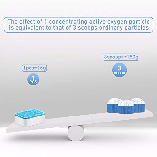 10pcs Solid Washing Machine Cleaner Effervescent Tablet Washer Cleaner Deep Cleaning Remover with Triple Decontamination for Bath Room Kitchen