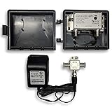 Antra AT-PAA28 Low Noise Pre-Amplifier HDTV Pre-amp Signal Booster with LTE 4G Filter for UHF VHF Antenna Adjustable Gain Excellent for Weak Signal Regions