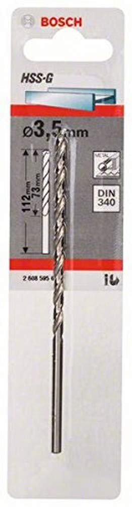 Bosch Professional 1x HSS-G Metal Drill Bit (for metal, Ø 3,5 mm, Robust Line, Accessory Drill Driver)