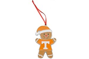 COLLEGIATE PULSE Tennessee Volunteers Gingerbread Man Metal Christmas Ornament