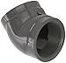 GF Piping Systems PVC Pipe Fitting, 45 Degree Elbow, Schedule 80, Gray, 1-1/2