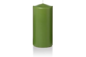 yummi 3" x 6" Green Tea Round Pillar Candles - 3 per Pack