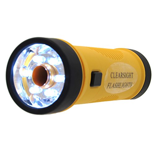 Clearsight LED Flashlight - Great Inspection Light with "Look through the flashlight, not around it" Innovation - 300 Lumens, AAA Flashlight. (4-AAA Batteries required and not included)