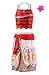 Padete Princess Moan Adventure Costume Halloween Cosplay Party Outfit (4-5 Years, Red)