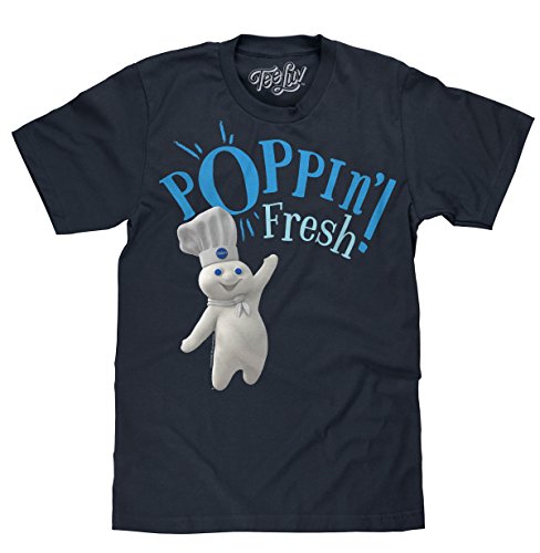 Tee Luv Pillsbury Doughboy Shirt - Poppin' Fresh Graphic Tee Shirt (X-Large)