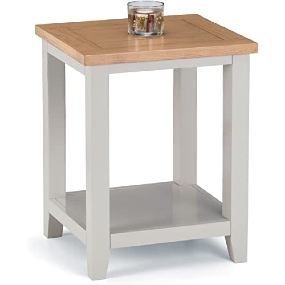 Julian Bowen Richmond Grey and Oak Side Table - Stylish and Practical Accent Table for Any Room