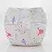 Fairy Baby All in One Printed Cloth Nappy Velcro Fabric Diaper Pack of 4(S/Fit 6.61-13.22lbs,Girl)