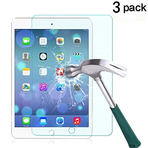 TANTEK l209 HD Clear/Anti Scratch/Anti Glare/Anti Fingerprint Tempered Glass Screen Protector for Apple IPad Mini 4 (7.9"), 3 Piece
