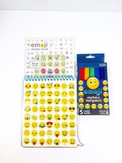 Amazon 絵文字メモ帳絵文字マーカーバンドルとpuffyステッカー 文房具 オフィス用品 文房具 オフィス用品