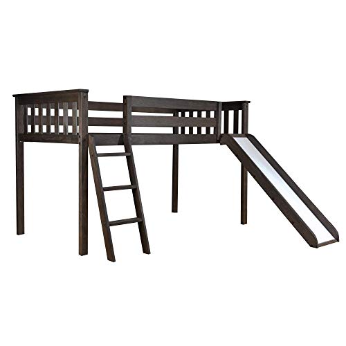 Max & Lily Twin Low Loft Bed with Slide, Clay Pricepulse