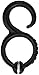 Fusionbrands GoHook All Purpose Household Hook, Portable Hook For Towels, Towel Holder, and Numerous Small Items in Kitchen, Bathrooms, Closets and on the go, S hook, Black