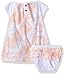 Burt's Bees Baby Baby Girl's Dress Set, 100% Organic Cotton, Cloud & Diaper Cover, 0-3 Months