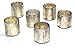 Mercury Glass Ribbed Votive - Set of 6 (Silver)