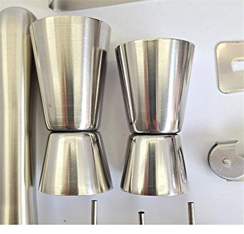 HXIYANG Bar Set, 30-teiliges Cocktail-Shaker-Bar-Werkzeug aus Edelstahl, mit drehbarem Displayständer, Premium… – Bild 7