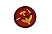 Greater Glory Goods Anti-Communist Embroidered Patch, 1 Round, 3 inches, Red/Burgundy, Political/Symbolic, Iron-On