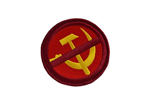 Anti-Communist Patch, Anti-Che Guevera, Soviet Union, Stop Communism, Against Stalinism & Leninism, Contra-Comunismo y Comunistas, No Commies Embroidered Patch
