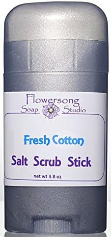 Flowersong Salt Scrub Stick, Fresh Cotton Scent