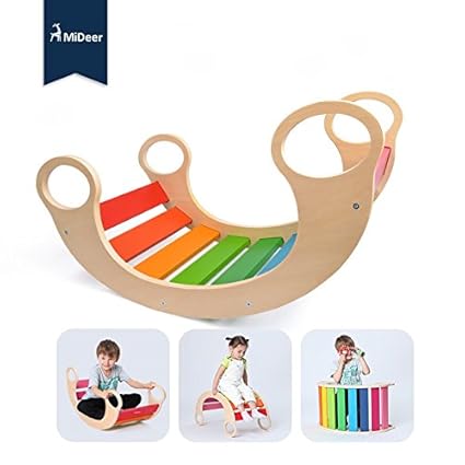 MiDeer Wooden Rainbow Rocker Swing 