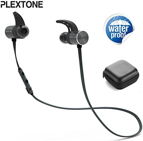 PLEXTONE Wireless Bluetooth Sweatproof Earphones for Mobile (Black)