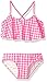 Kanu Surf Girls' Lilly Check Flounce Bikini Swimsuit