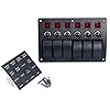 Amarine-made-6-Gang-Red-LED-Indicators-Rocker-Circuit-Breaker-Waterproof-Marine-Boat-Rv-Switch-Panel-PN-CB6-R
