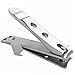 Kohm Curved Blade Edge Nail Clipper with Nail File (Swing Out), SS Wide Jaw Toenail Clippers for Thick Nails, Large Nail Clippers for Men, Seniors, Women