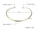 Mealguet Jewelry Fashion Trendy Must-Have Minimalist Stainless Steel 18K Gold Plated Metal Plain Cuff Chocker Collar Necklace for Women,Water Proof