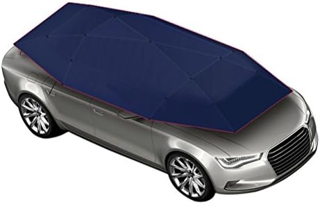 XSPOLVE Semi-Automatic Folded Movement Car Tent Sunshade Waterproof Cover,Navy