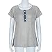 HOT Sale!Canserin Women Loose Casual Button Blouse (L, Gray)