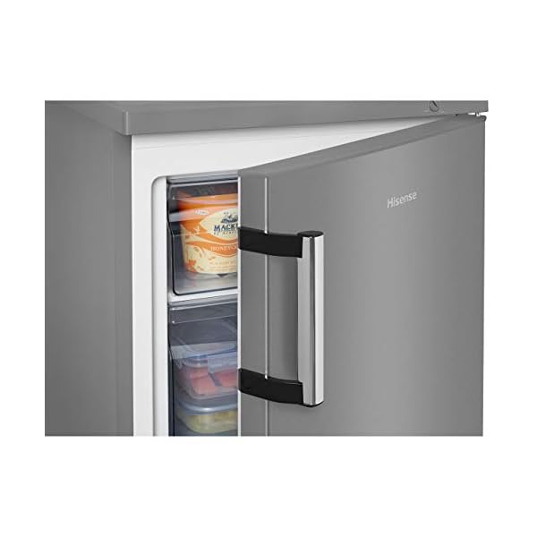 Hisense-FV105D4BC21-82-Litre-Freestanding-Under-Counter-Freezer-A-Energy-Rating-56cm-Wide-Stainless-Steel Hisense FV105D4BC21 82 Litres Freestanding Freezer, 56 × 84.5 × 57.5 cm (W×H×D), Stainless steel, Grey