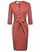GRACE KARIN Women's Fall Strechy Tunic Working Mini Dress L Dark Red