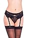Mio Classic Lovely Daisy Black Lace Garter Belt Suspender Belt PPP-11 Sml