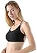 Wealurre Women’s Strappy Bralette Padded Nylon Yoga Bra Top Sporty Mini Half Cami(L,Black)