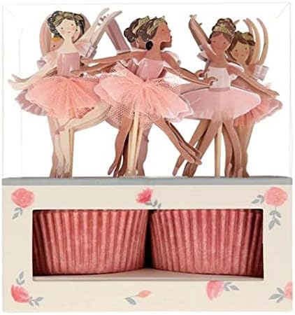Kit 24 cupcakes et piques thème Ballerine Meri Meri - fêtes de filles