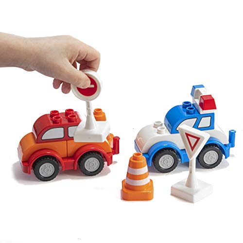 PREXTEX Building Toys Set Build Your Own Toy Cars & Trucks with