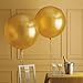 AFTERLOON® Biodegradable Balloons 6 pcs 36 Inch Pear Shaped Giant Extra Large Gold, Thickened Strong Natural Latex Jumbo XL Big Helium Float, for Baby Shower Gender Reveal Birthday Party Decorations