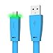 VOJO BASIC2 Samsung Note 4 S5 Charging Cable with Light [Blue], 4FT/1.2m High Speed 2.0 A Male to B Micro USB Sync and Charge for Galaxy S5 S7 S6 Edge 5 HTC ONE M8 M9 LG G4 G5 G3, Canon Nikon Camera
