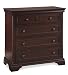 Home Styles Lafayette Cherry Finished Four Storage Drawers Constructed from Mahogany Solids with Cherry Veneers with Antique Brass Hardware