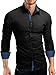 Grin&Bear Slim Fit Men's Wrinkle Free Contrast Shirt Dress Shirt, SH510