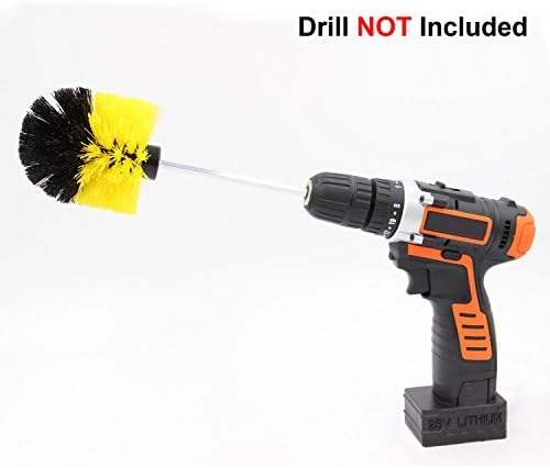 Cooptop Extension Shaft Drill Brush - Scrubbing Brush Drill Attachment with 140mm Extended Steel Shaft