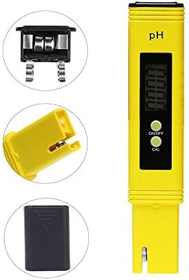 Digital PH Meter Tester for Water Quality, Food, Aquarium, Pool & Hydroponics Pocket Size,PH tester/PH meter-Yellow,Battery Not Included (yellow)