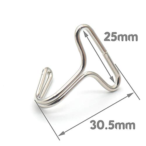 Bluemoona 10 Pcs - 25mm 1" S Hook Bundle Strap Cushion Hook Car Seat Ribbon Webbing Elastic Belt Hanger Nickel