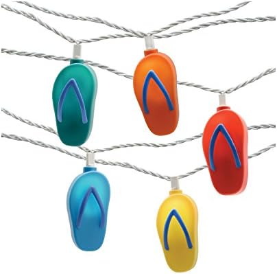 Poptimism Sunny Side Up flip flop String Lights Outdoor Indoor 10 Lights 11ft