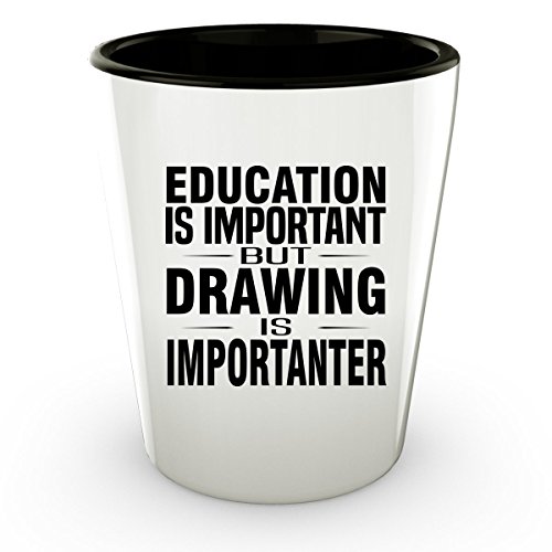 DRAWING Shot Glass - Good for Gifts - Unique Coffee Cup
